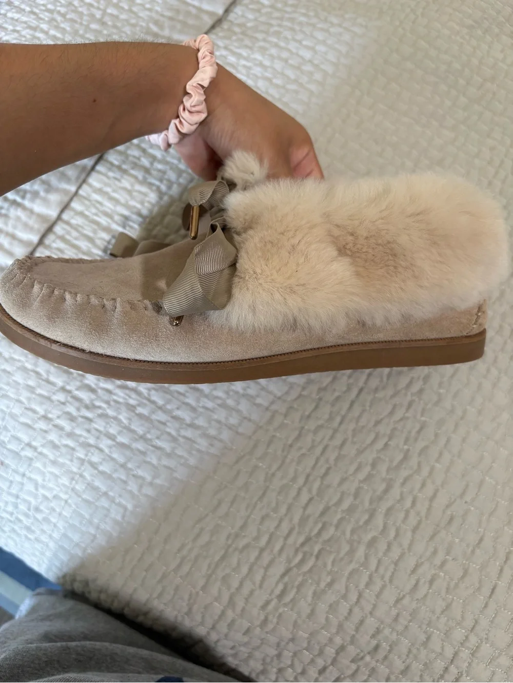 Tory Burch plush faux